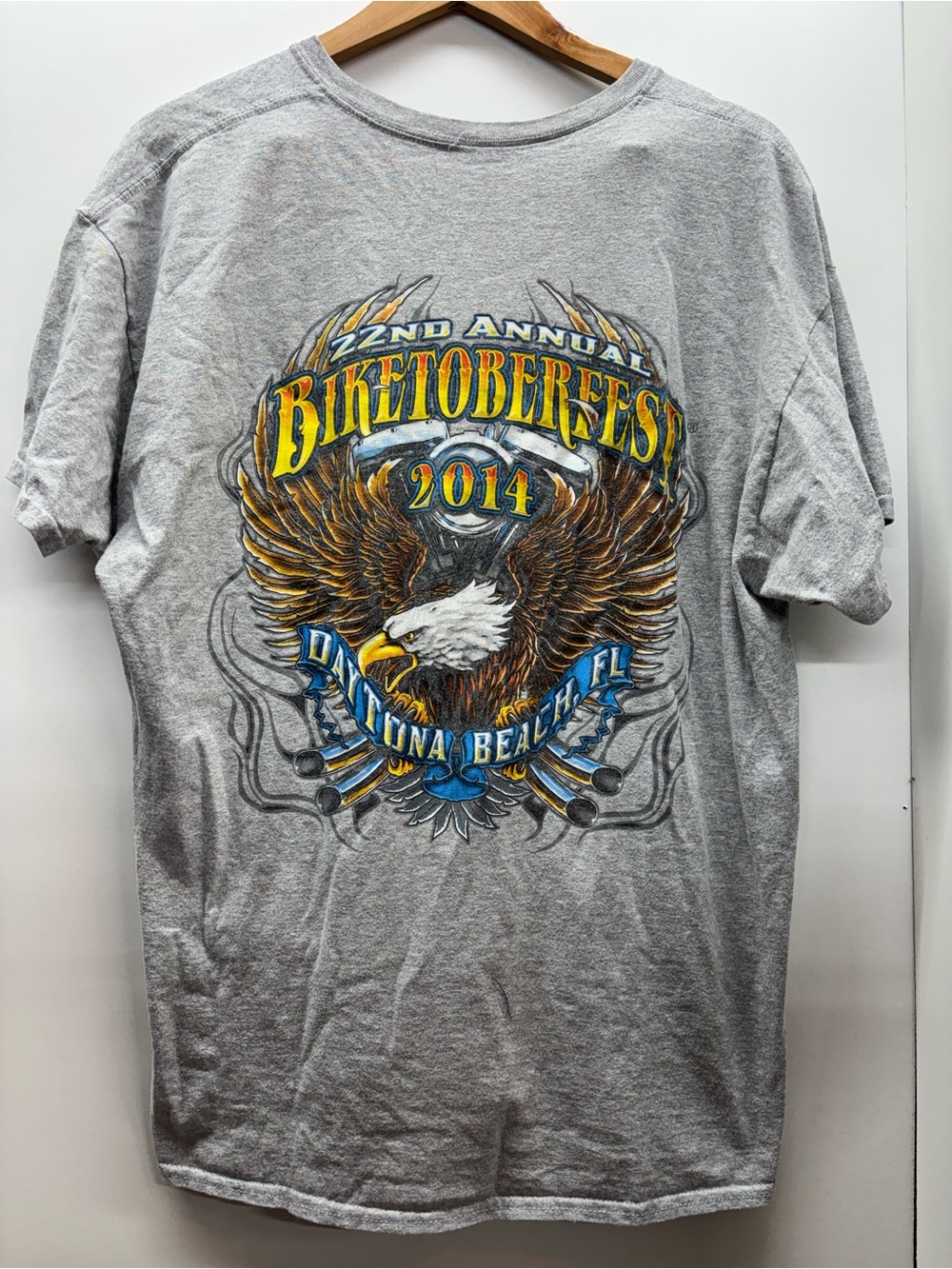 Biketoberfest 2014 Daytona Beach Gray Graphic‎ Tee